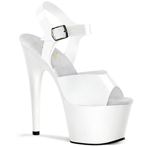 ADORE-708N 7" Sandals (with Jelly-Like Strap) - White