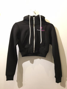 BV Cropped Zip Hoodie
