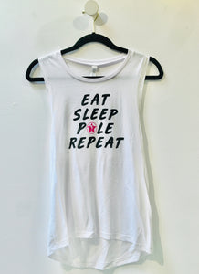 Eat Sleep Pole Flowy Muscle Tank