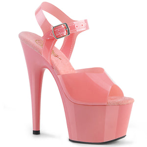 Adore-708N 7" Sandals (with Jelly-Like Strap) - Baby Pink